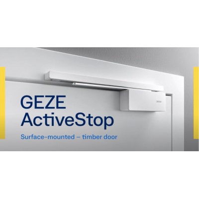 Монтаж доводчика-стопора GEZE ActiveStop на цельностеклянную дверь купить в г. Уфа с гарантией и по низким ценам 